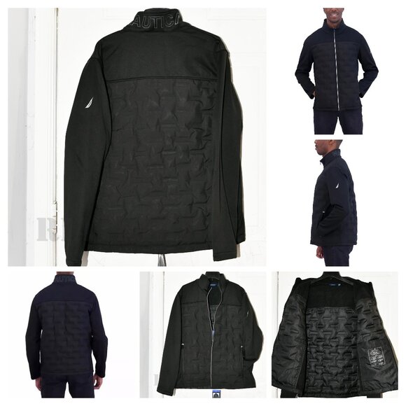 Nautica‎ Men’s Mixed Media Jacket,black - Picture 1 of 9
